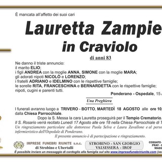 Lauretta Zampieri in Craviolo