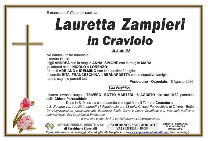 Lauretta Zampieri in Craviolo