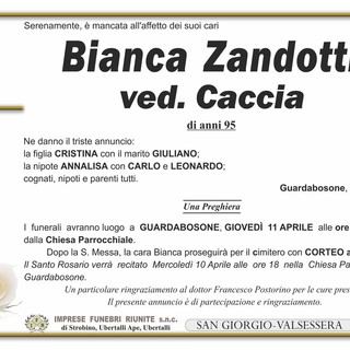 Bianca Zandotti, ved. Caccia