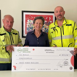 Donazione della Croce Verde Biellese ad AIL Biella