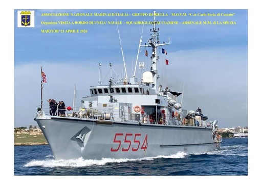 ANMI Biella, visita alla Marina Militare: ad aprile gita a La Spezia