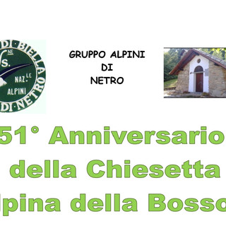 Netro, gli Alpini celebrano il 51° anniversario della Chiesetta della Bossola