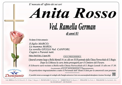 Anita Rosso Ved. Ramella German