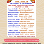 Vigliano, ottobre di incontri al Centro Incontro di Villa Comotto Vigliano, ottobre di incontri al Centro Incontro di Villa Comotto