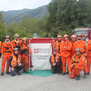 Le squadre AIB di Azoglio e Masserano a Crevacuore per un'esercitazione FOTO