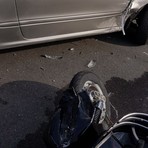 Scontro ad Andorno sulla SP 100 tra auto e moto, un ferito in codice giallo, foto archivio