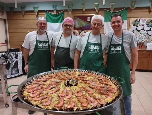 Cena della paella a Vigliano con gli Alpini