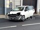 Biella, auto finisce contro il palo della luce: soccorsa una donna (foto di Mattia Baù in esclusiva per Newsbiella.it)