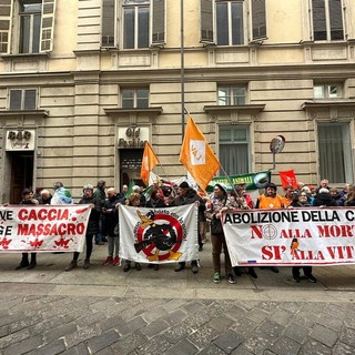 “Basta regali ai cacciatori”: sit-in ambientalista a Torino contro la caccia a due specie in via d’estinzione