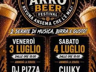 Arro brinda all'estate: torna la Beer Fest con due serate di musica, birra e sapori da non perdere Arro brinda all'estate: torna la Beer Fest con due serate di musica, birra e sapori da non perdere