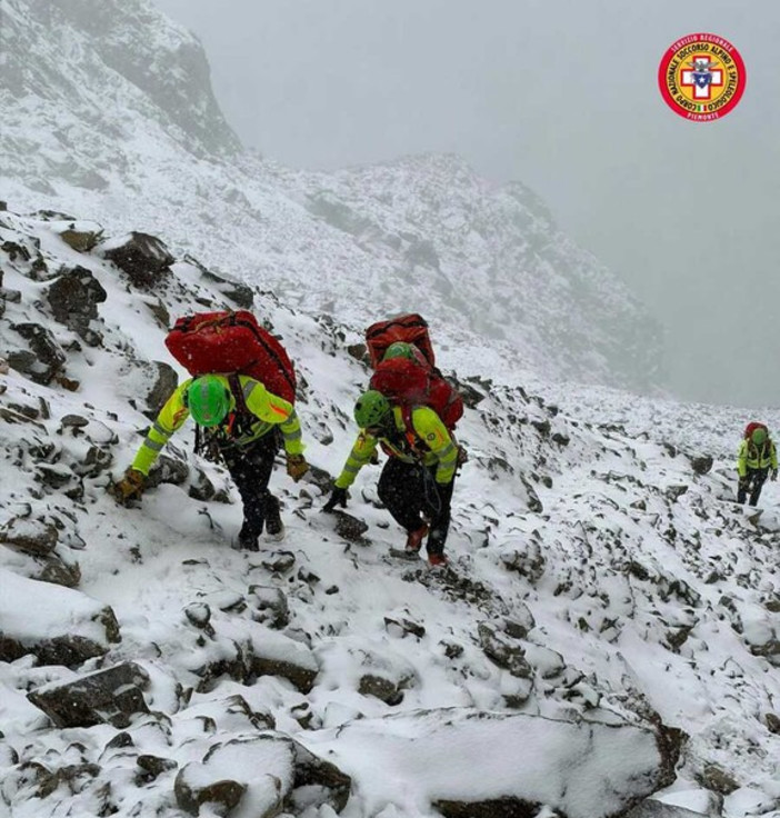 Alpinista francese precipita sul Corno Stella, tratto in salvo insieme alla compagna di cordata