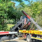 Tollegno, recuperata l'auto finita nel Rio Stono dopo l'incidente
