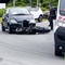 Scontro auto-moto a Vigliano, traffico e code alla rotonda del cimitero (foto di Mattia Baù per newsbiella.it)