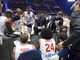 La panchina Angelico durante un timeout