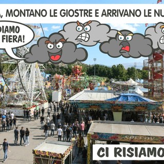 Biella: giostre, nuvole e assenza di parcheggi. È arrivata la fiera! - Illustrazione di Giovanni Cavallo