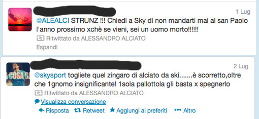 Minacce ad Alciato per le domande a Cavani