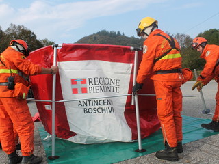 Le squadre AIB di Azoglio e Masserano a Crevacuore per un'esercitazione FOTO
