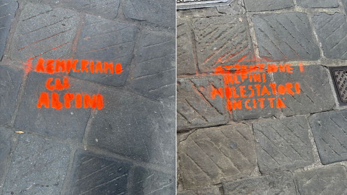 “Attenzione molestatori in città”, Genova imbrattata da scritte contro gli Alpini