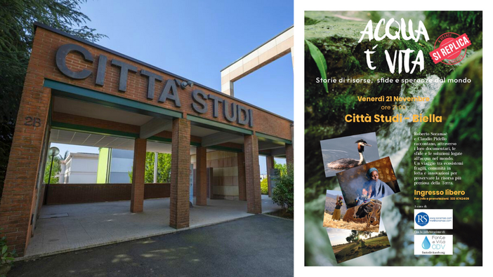 Biella, “Acqua è Vita”: a Città Studi una serata tra immagini, racconti e sensibilità ambientale