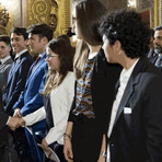 Nelle immagini, Il Presidente della Repubblica durante la cerimonia di consegna del titolo di "Alfieri della Repubblica" agli allievi di Mosso Nelle immagini, Il Presidente della Repubblica durante la cerimonia di consegna del titolo di "Alfieri della Repubblica" agli allievi di Mosso