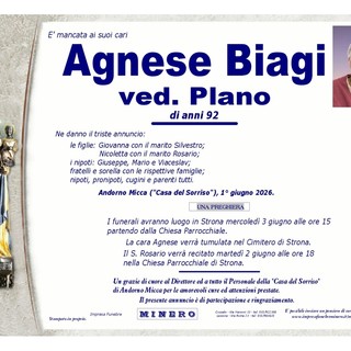 Agnese Biagi, ved. Plano