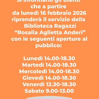 Biblioteca dei ragazzi a Biella, gli orari di apertura