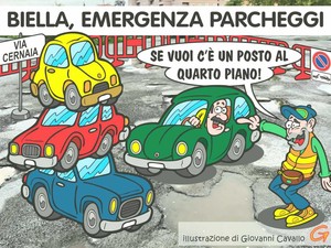 Biella, via Cernaia chiusa: parcheggiare diventa un’impresa