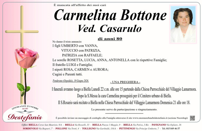 Carmelina Bottone, Ved. Casarulo