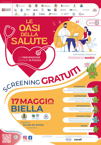 A Biella alla De Amicis, “Le Oasi della Salute”