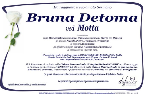 Bruna Detoma, ved. Motta Bruna Detoma, ved. Motta
