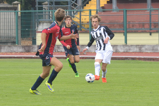 Gabriele Coppo, autore del vantaggio per La Biellese Gabriele Coppo, autore del vantaggio per La Biellese