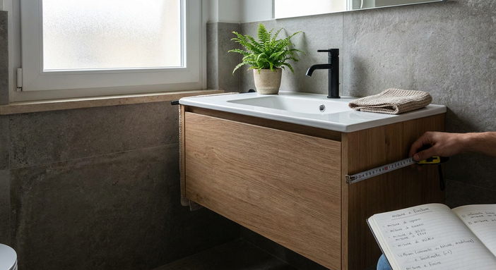 Mobile bagno sospeso: guida pratica a misure e finiture