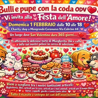 Al  Charty Shop di Bulli e Pupe con la Coda Odv la Festa dell'Amore