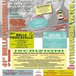 Biella-Piedicavallo e Balma-Piedicavallo Memorial Ismar Pasteris, il programma