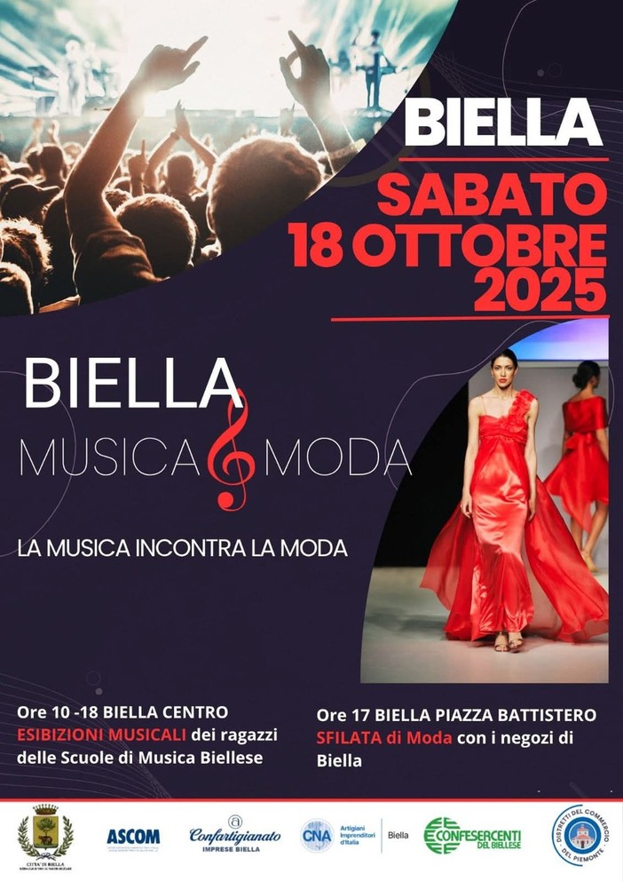 “Musica &amp; Moda”, Biella fa festa: palcoscenico in centro fra note e passerelle