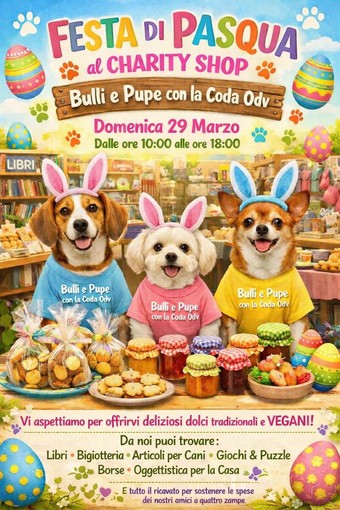 Mongrando, festa di primavera al Charity Shop di Bulli e Pupe con la Coda