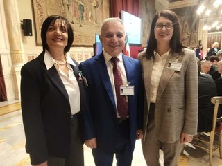 Bonato con la moglie Mimoza e la figlia Adela