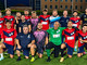 Nell'immagine: gli atleti e i dirigenti di Su Nuraghe-Pizza Flash e di FC Zen prima dell'amichevole disputata sul rinnovato campo sintetico di San Biagio Nell'immagine: gli atleti e i dirigenti di Su Nuraghe-Pizza Flash e di FC Zen prima dell'amichevole disputata sul rinnovato campo sintetico di San Biagio