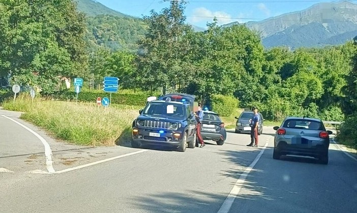 In foto, uno dei due incidenti avvenuti a Tollegno
