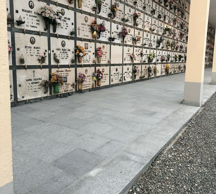 Ponderano: terminato l'intervento al cimitero