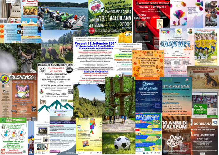 Tante cose da fare a Biella nel we del 12, 13 e 14 settembre Tante cose da fare a Biella nel we del 12, 13 e 14 settembre