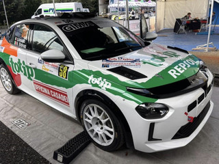 la vettura di Casadei-Bionaz al Rally del Sebino