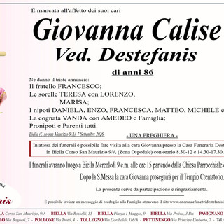 Giovanna Calise, Ved. Destafanis