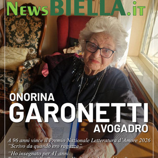 Onorina Garonetti Avogadro: A 96 anni vince il premio nazionale "Letteratura d'amore 2026"