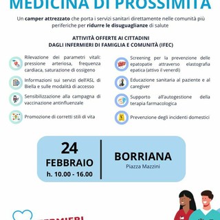 Anche a Borriana arriva il camper della "Medicina di prossimità"
