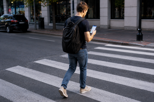 Occhio allo smartphone sulle strisce: il nuovo Codice della Strada potrebbe costare 75 euro ai pedoni (foto generata con l'IA) Occhio allo smartphone sulle strisce: il nuovo Codice della Strada potrebbe costare 75 euro ai pedoni (foto generata con l'IA)