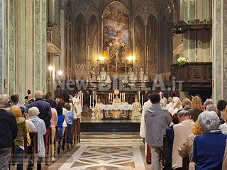 Corpus Domini a Biella: fedeli in processione dopo la Messa FOTO Nicola Rasolo per newsbiella.it