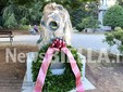 Ai Giardini Zumaglini un monumento per ricordare Francesco Cusano. Olivero: "Un'opera capace di parlare a tutti" FOTO e VIDEO Mattia Baù per newsbiella.it