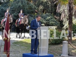 Ai Giardini Zumaglini un monumento per ricordare Francesco Cusano. Olivero: "Un'opera capace di parlare a tutti" FOTO e VIDEO Mattia Baù per newsbiella.it