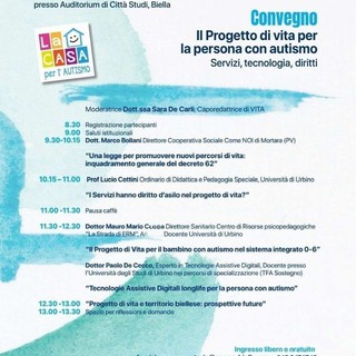 Biella, il progetto di vita per la persona con autismo al centro del convegno Angsa e Domus Laetitiae